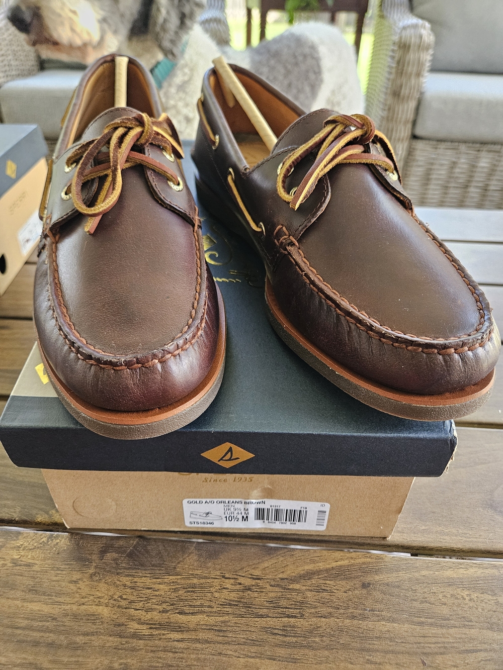 Sperry Orleans Brown Leather 2-Eye Classic Boat Shoes